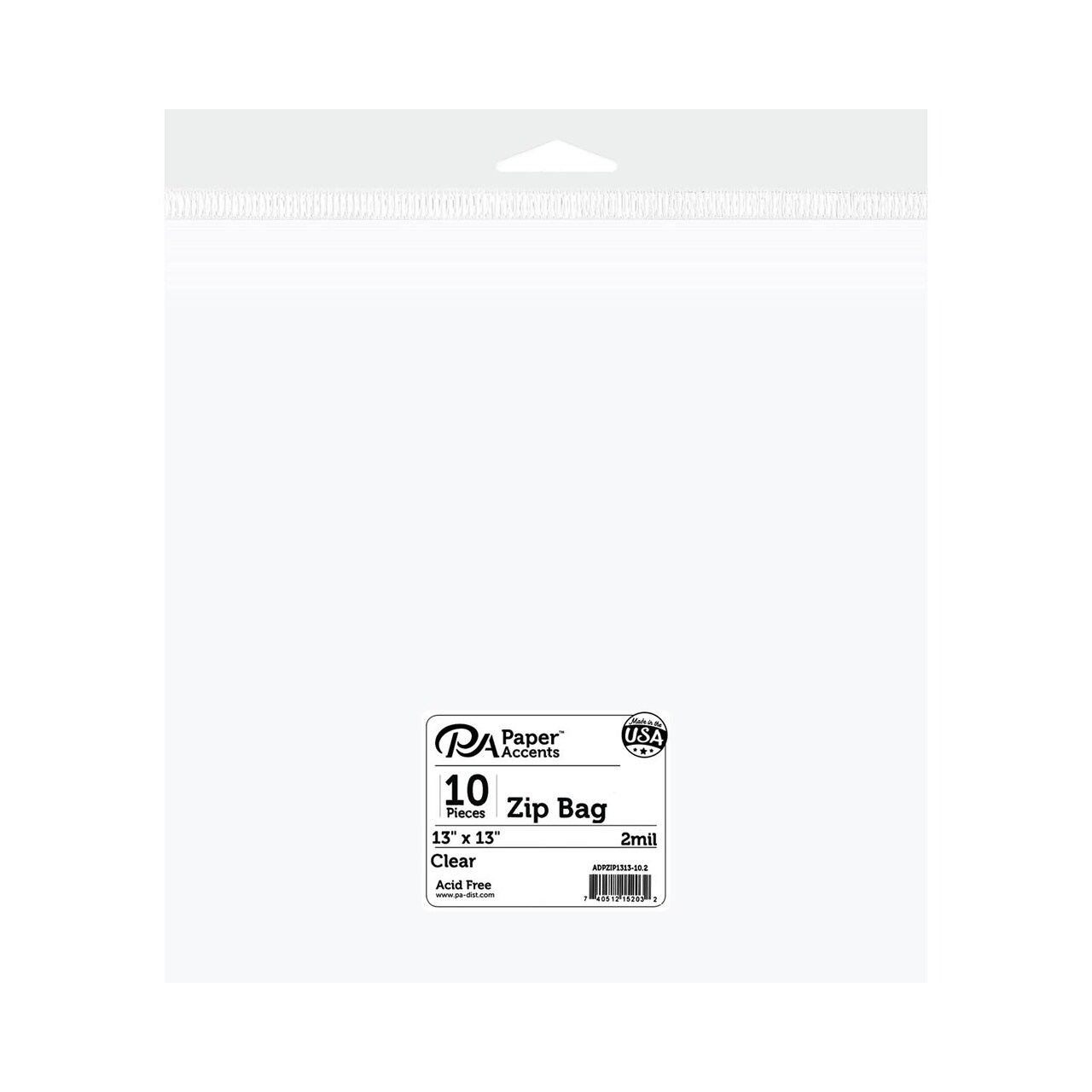 Clear Zip Bags 13x13 2mil 10ct, 12x12 Scrapbook Page Protectors for Albums, Refill Sleeves for Scrapbook Pages, 12x12 Clear Plastic Sheet Protectors
